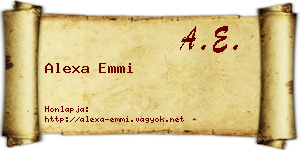 Alexa Emmi névjegykártya